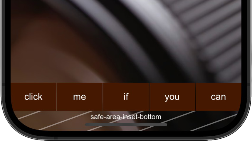 Example of a bottom nav bar in Safari's single-tab mode
